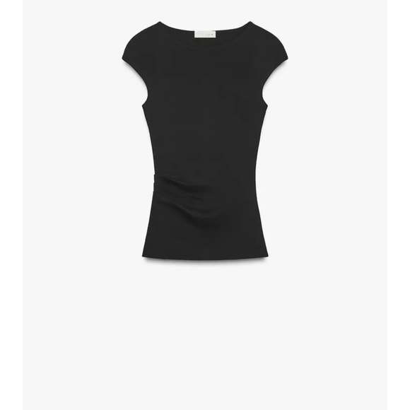 Zara Tops - Zara Ribbed Draped Black Women's Top XL NWT Sold Out